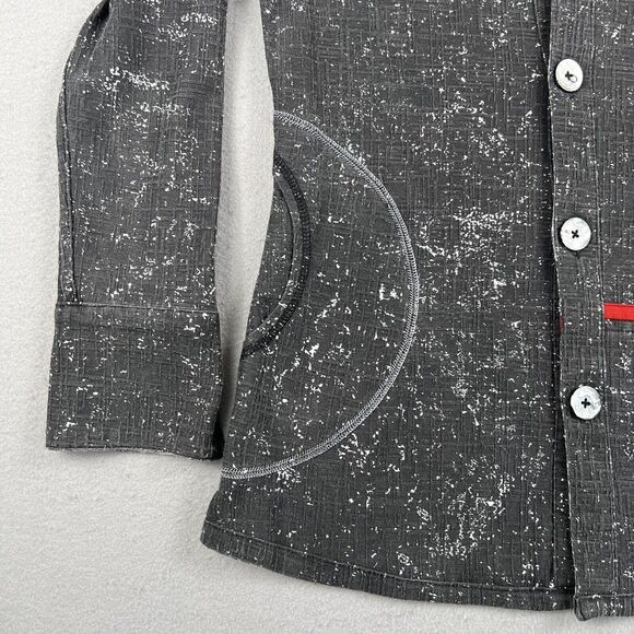 Parsley and‎ Sage Black Red Textured Long Sleeve Collared Button Front Jacket S - Picture 5 of 16